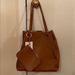 Lauren Conrad Cognac Drawstring Tote